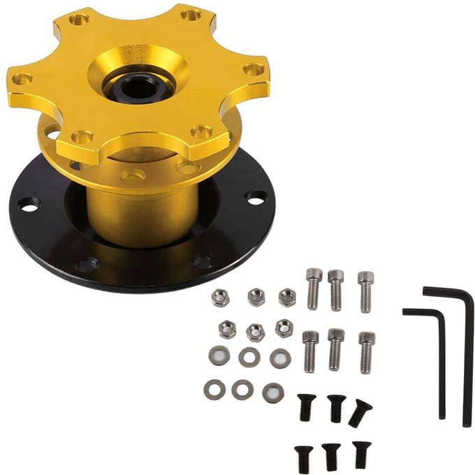 Gouden Universele Auto Stuurwiel Naaf Adapter Snelontgrendeling Racing Adapter Snap-Off Boss Kit black