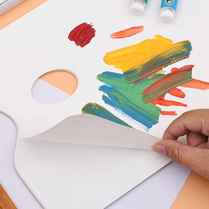 A3 Afscheurbaar Papieren Palet Wegwerp Kleurmengpapier voor Aquarel Olieverf Gouache white