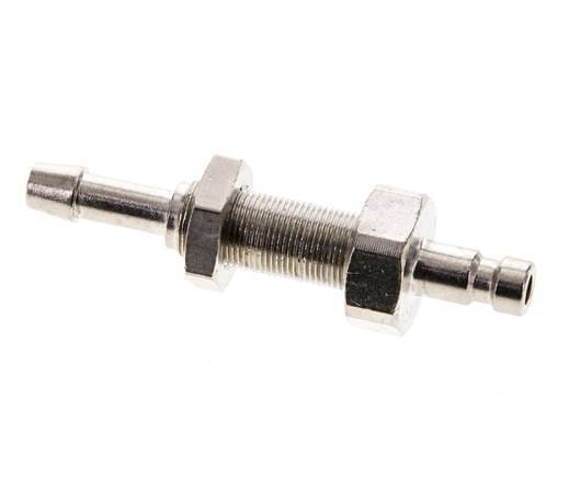 Vernikkeld Messing DN 2.7 (Micro) Luchtkoppeling Insteeknippel 4 mm Slangpilaar Schotkoppeling