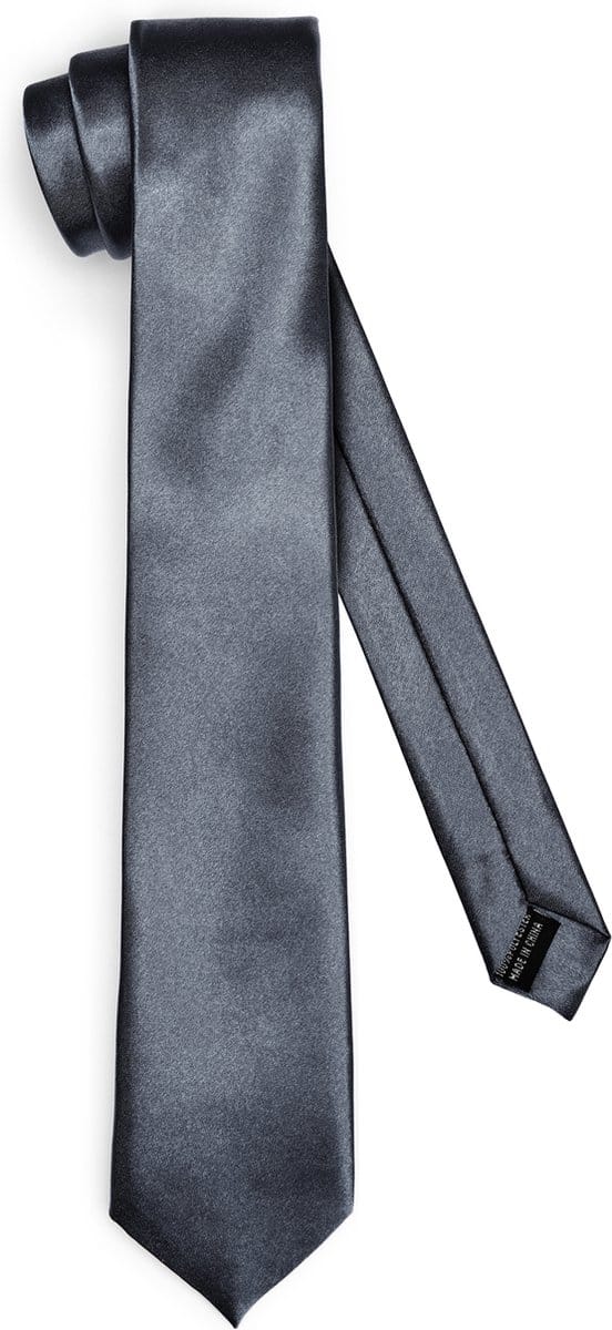 Ladeheid Smal Stropdas - Stropdassen voor heren - Lengte: 150 cm, Breedte: 7 cm - Zwart - LA-EA-TMS-7