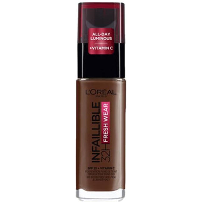 L’Oréal Paris Infaillible 32H Fresh Wear Foundation - 390 Ebony - Langhoudende Foundation met SPF