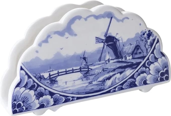 Heinen Delfts Blauw - Servethouder - Molen