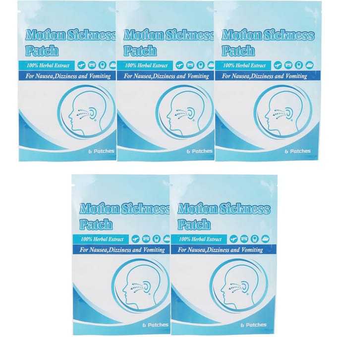 30 Stuks Reisziekte Pleister Plantenextracten Snelle Absorptie 72U Effect Anti Misselijkheid Pleister voor Reizen white
