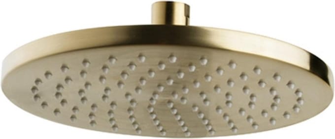 Wiesbaden luxe mess.hoofddouche rond 200mmx12mm geborsteld messing (goud)