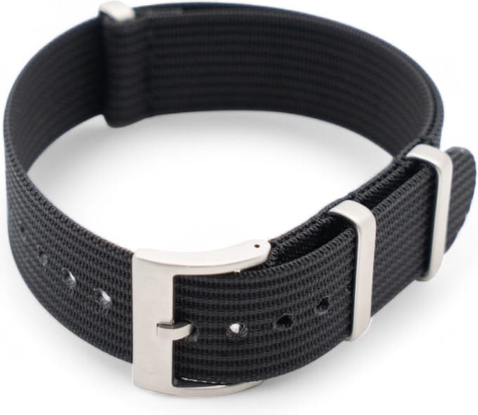 Watch Mates - Premium NATO Strap - Nylon - Zwart - 20 mm - Gratis Tool & Pushpins