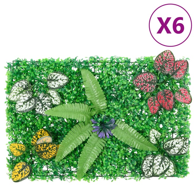 vidaXL - Hek - met - kunstplanten 6 - st - 40x60 - cm - groen