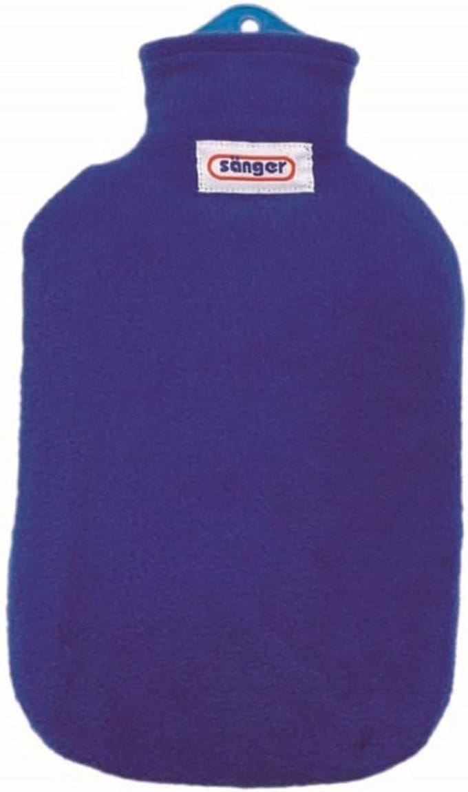 Warmwaterkruik met Fleece Hoes 2 Liter Blauw
