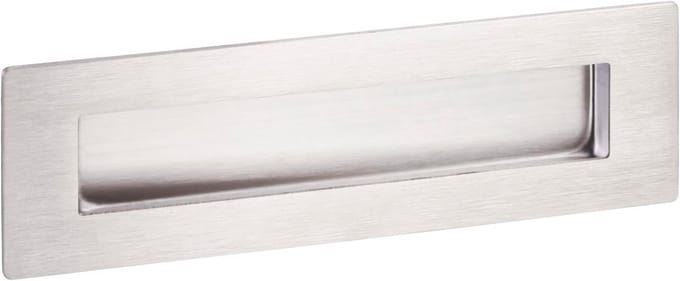 Komgreep 150 x 50 mm geborsteld roestvrij staal