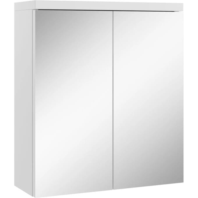 Badplaats Spiegelkast Toledo 60 x 20 x 60 cm – Mat Wit – Badkamerkast Badkamer