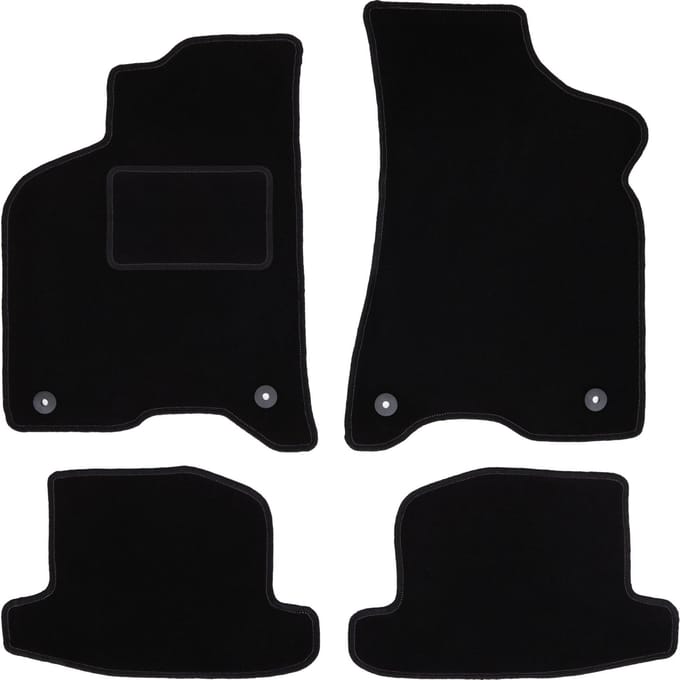 Zwarte veloursmatten voor: Volkswagen Lupo hatchback (1997-2005)