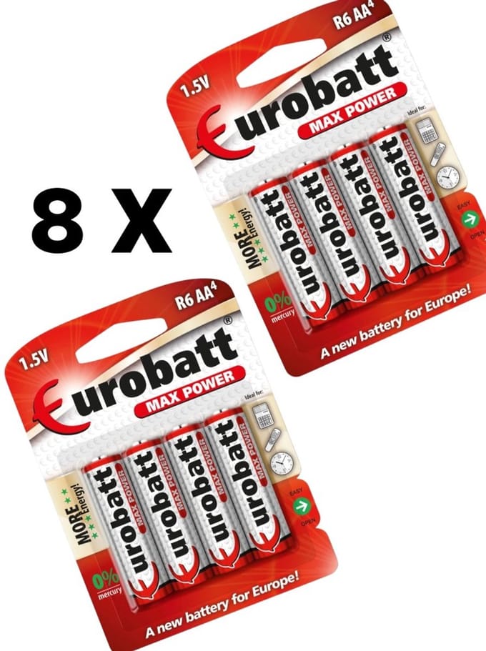AA R6P-batterijen – Max Power (4 stuks, 2 x blisterverpakking)