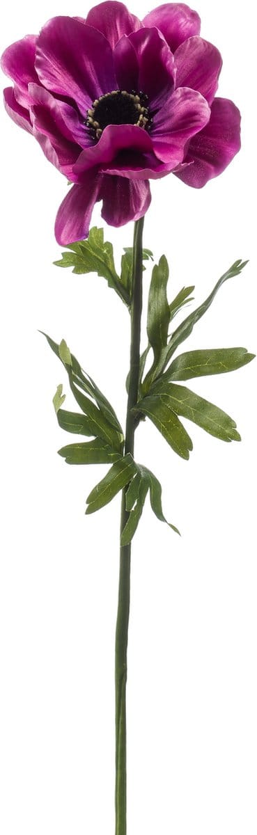 Emerald - Kunstbloem Anemoon 45cm paars - Kunstplant voor binnen