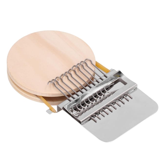 Draagbare Stopmachine Duurzaam Mini Weefgetouw Repareergereedschap Kit voor Huishouden beige