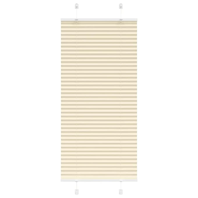 vidaXL - Plissé - rolgordijn - 65x150 - cm - stofbreedte - 64,4 - cm - polyester - crème