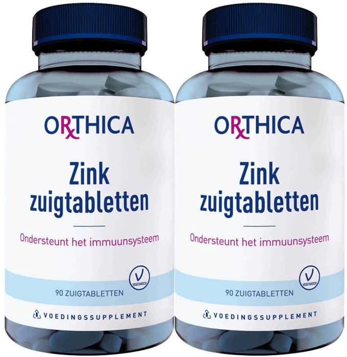 Orthica - Zink Zuigtabletten - 2 x 90 tabletten - Voordeelverpakking