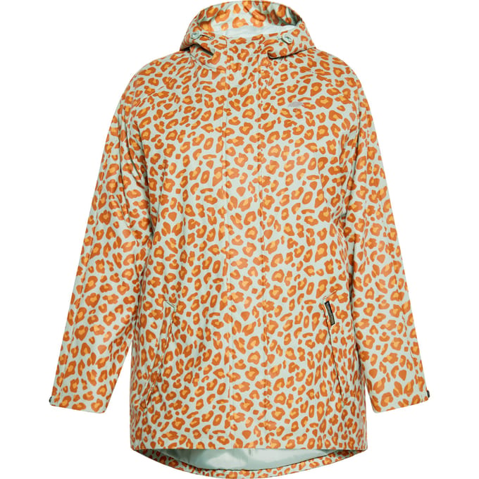 Schmuddelwedda Regenjas Dames Pastel Mint Oranje Leeuw