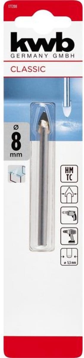 KWB Hartmetall-Glasbohrer, Ø 8 mm
