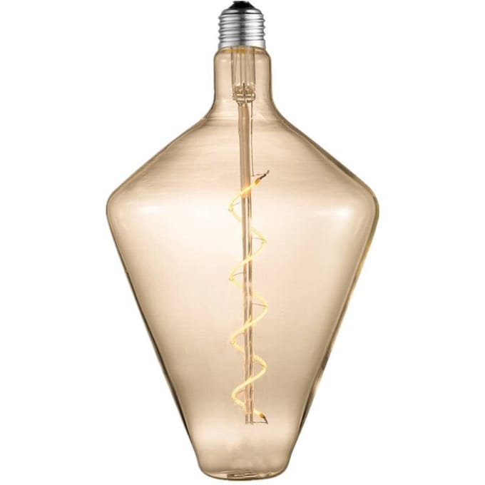 Lucande LED lamp, E27, Ø15cm, 4W, 2700K, amber