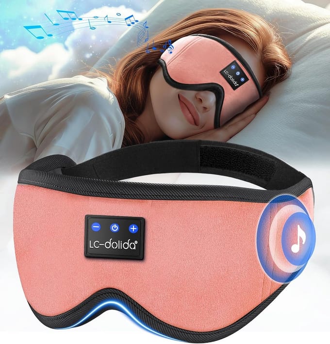 Bluetooth Slaapmasker met Ingebouwde Hoofdtelefoon voor Zijslapers