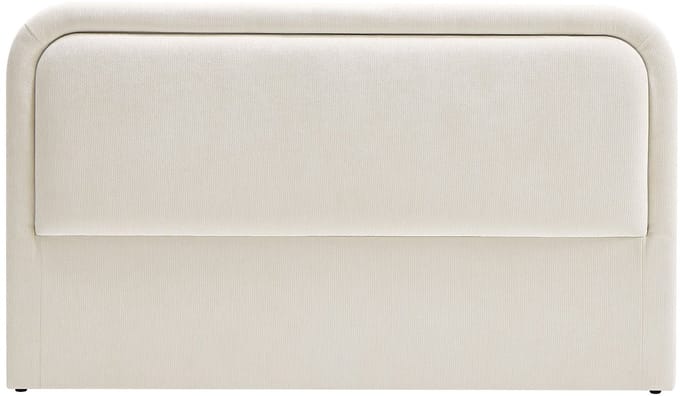 Vente-unique Hoofdbord met LED's - 160 cm - Getextureerde stof - Beige - IRSITA