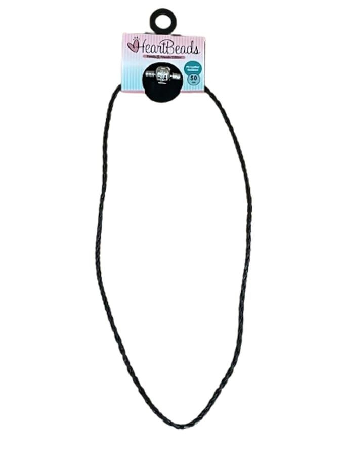 Heartbeads bedelhalsketting PU leer 50cm zonder bedels