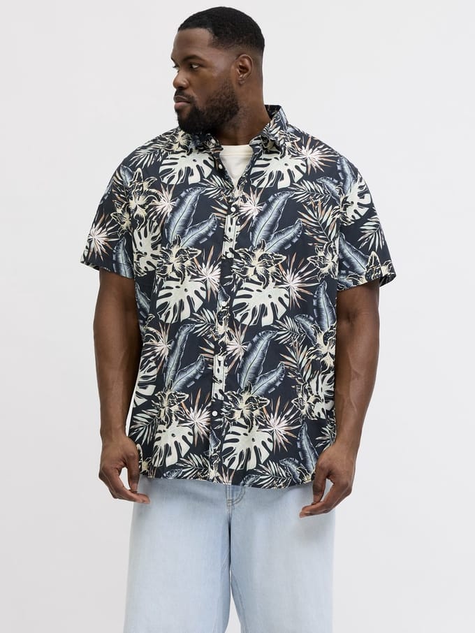 JACK&JONES - JJHONOLULU AOP SHIRT SS PLS - Jongens - Overhemden