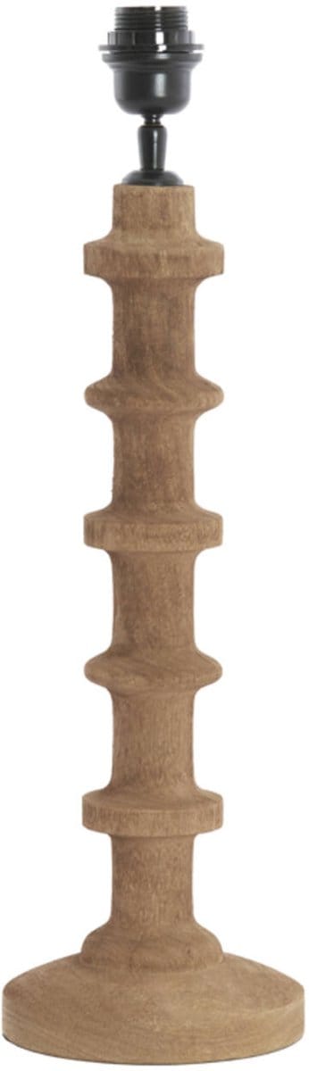 Tafellamp - bruin - Cecily - hout - Ø 16cm - E27 - 7044133 - Light & Living