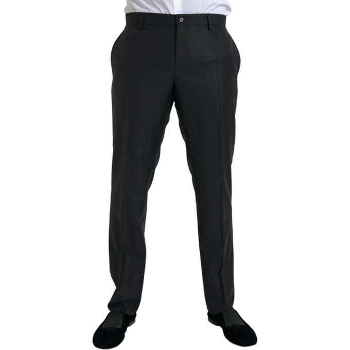 Classic Fit Broek Effen Zwart