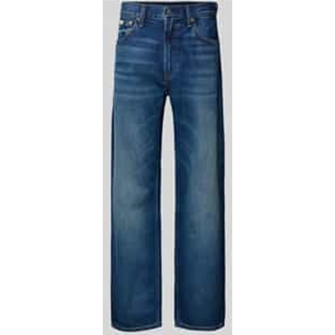 Straight Fit Jeans met labeldetail