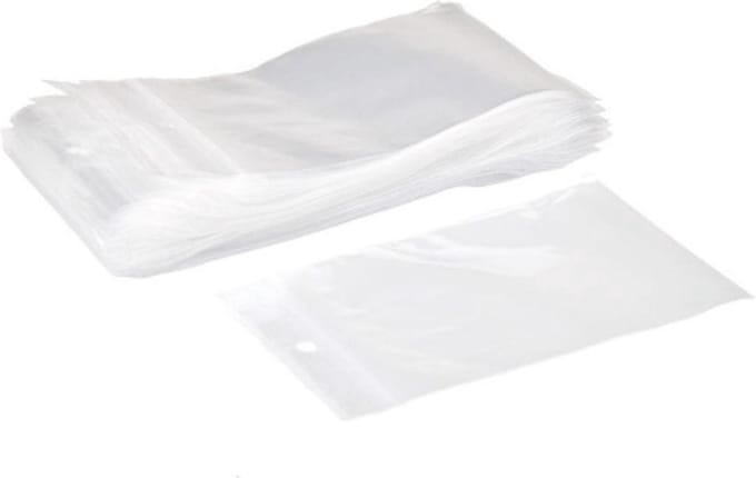 DULA - Gripzakje - 60 x 80 mm - Transparant - 100 stuks - Hersluitbare verpakking zakjes