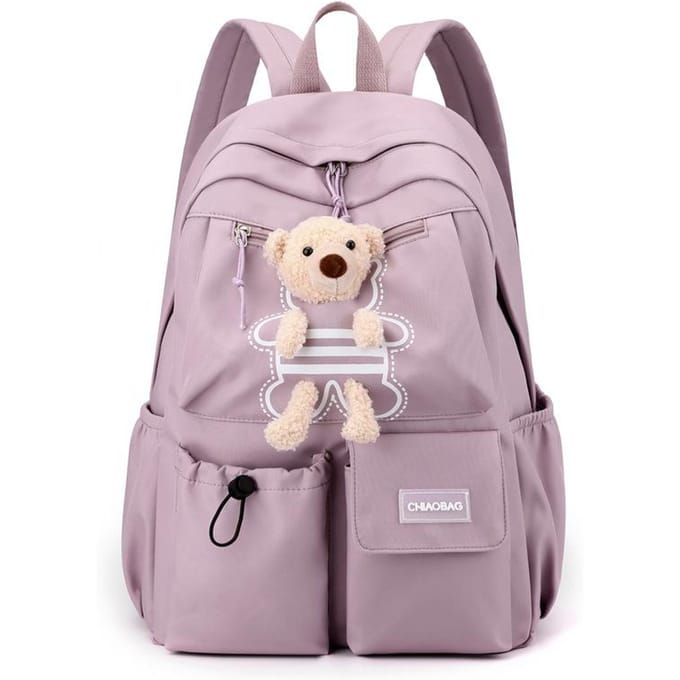 Basisschool Meisje Kinderen Lichtgewicht Rugzak Leuke Berenrugzak Grote Capaciteit Middelbare School Studenten Trend white
