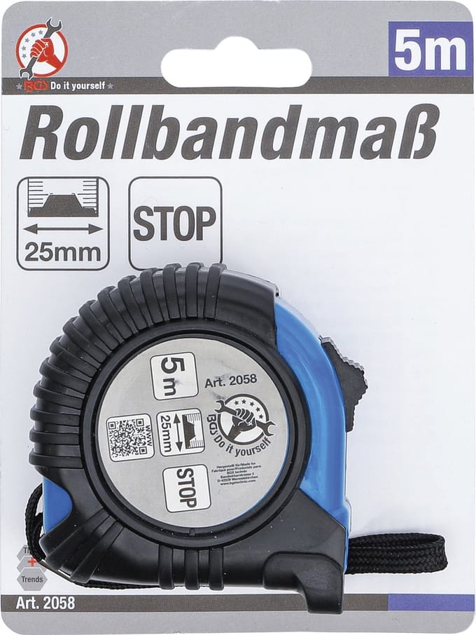 Rolmaat 5m - 25 mm BGS 2058
