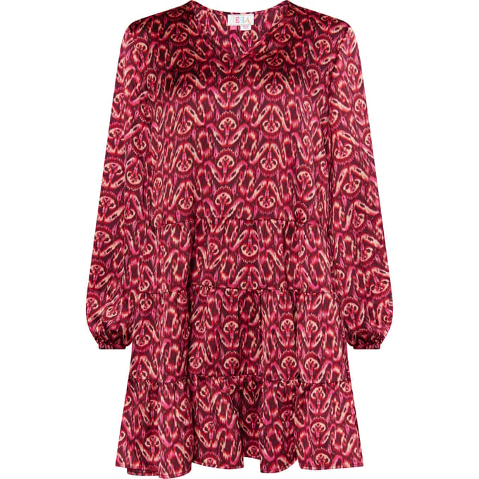 IZIA Jurk Dames Roze Veelkleurig