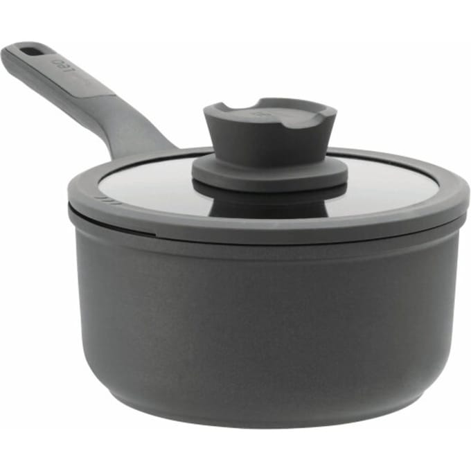 LEO Sauspan antikleef met deksel Stone+ - Ø 18cm - Grijs - PFAS-vrij