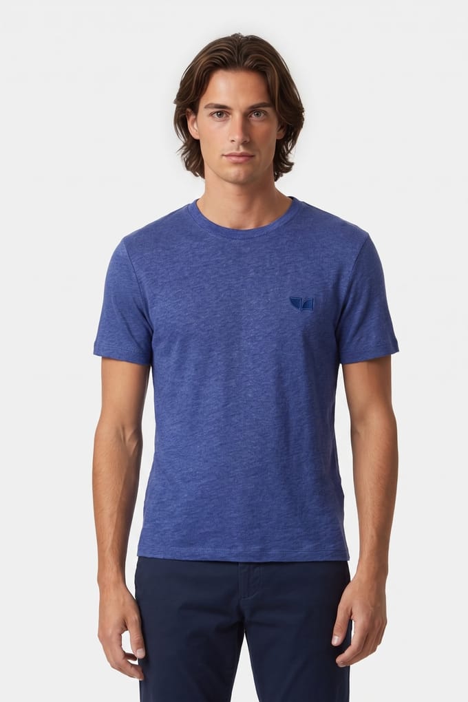 IRO Paris Tiram T-shirt Moonlight Blue Maat: L | Basic T-Shirts Outlet | Heren | Blauw