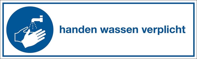 Pickup Handen wassen verplicht - 19 4x5,7 cm