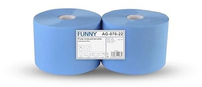 Tweelaags Poetsrollen in Blauw - 1000 Vellen voor Efficiënte Reiniging