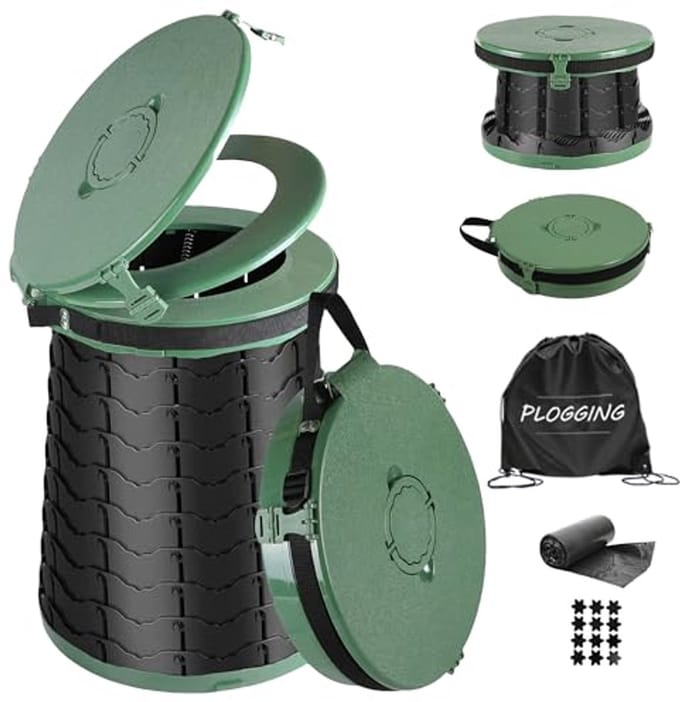 Draagbaar Camping Toilet Met Verstelbare Hoogte - Ideaal Voor Buitenactiviteiten
