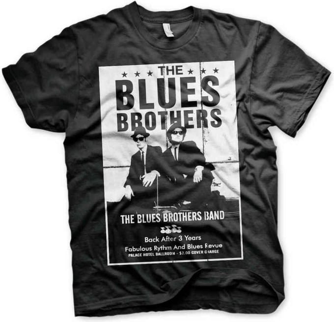 The Blues Brothers Heren Tshirt -M- Poster Zwart