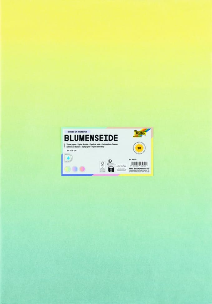 Zijdevloeipapier folia gradient 50x70cm 20gr 30vel