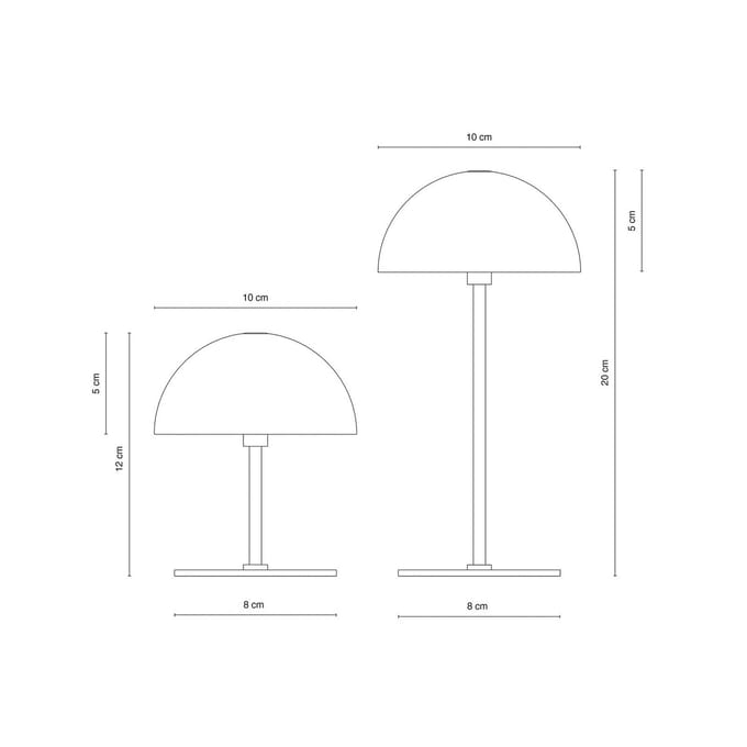 Dyberg Larsen ALONG Mini Tafellamp LED 2 Stuks Donkerrood/ Messing
