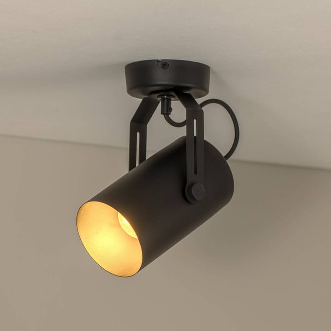 TEMAR LIGHTING Plafondspot Reflector, zwart, 1-lamp