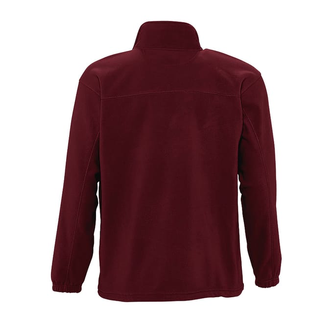 SOLS Heren North Full Zip Outdoor Fleece Jacket (Bourgondië)