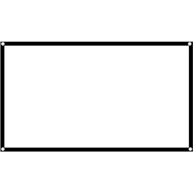 16:9 Draagbaar HD Projectorscherm Opvouwbaar Projectiegordijn Polyester voor Thuis Kantoor 100 inch