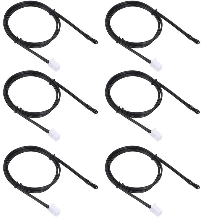Temperatuursensor Sonde - NTC Thermistor - Temperatuur Meten - Waterdicht Epoxy - 6 Stuks 40 Cm - Niet Van Toepassing