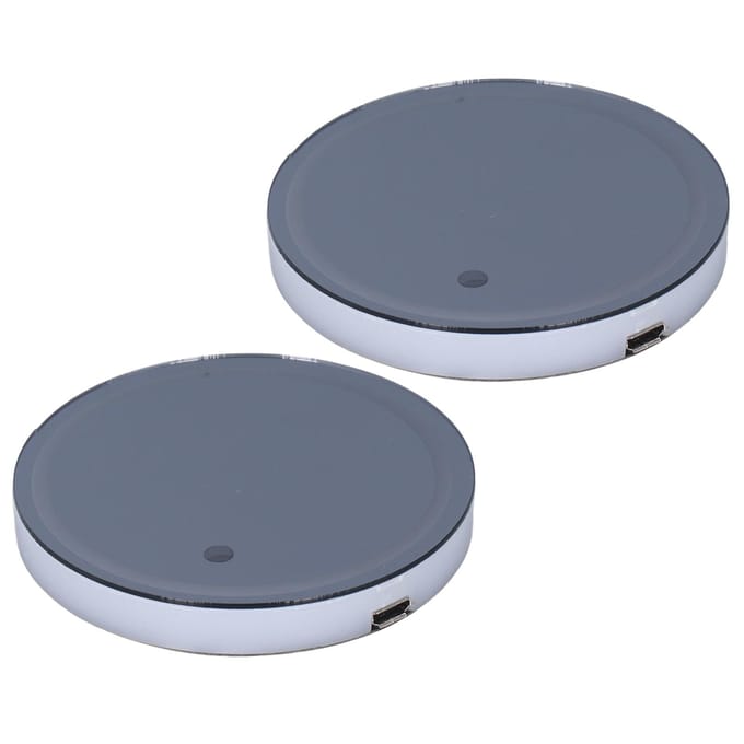 2 STUKS Auto LED Sfeerlicht Bekerhouder Mat 7 Kleuren 3 Modi USB Opladen IP67 Waterdicht Anti gray