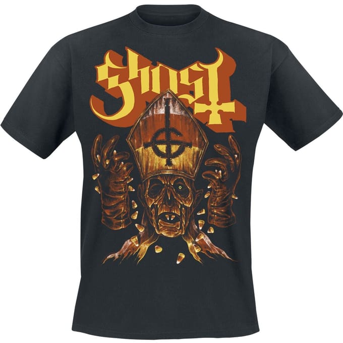 Ghost T-shirt - Candy Corn - S tot XL - voor Mannen - zwart