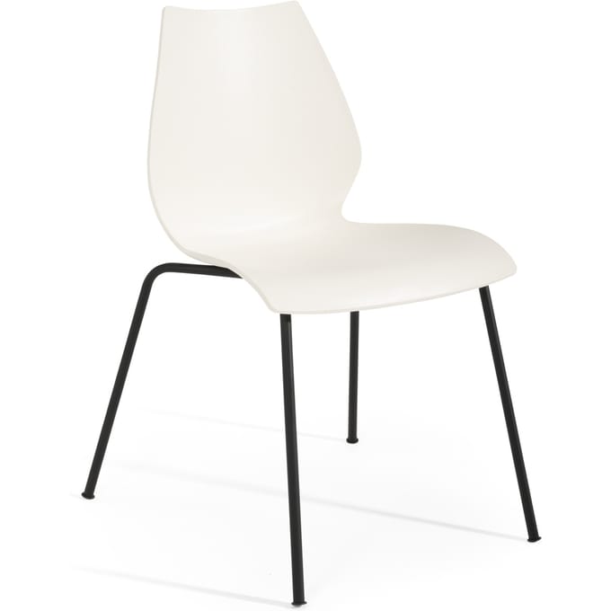 Kartell Maui stoel - zinkwit - zwart