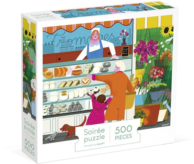 Janod - Kidult puzzel - Op de markt puzzel - 500 Stukjes