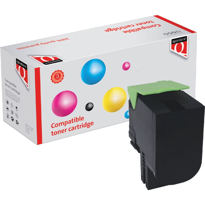 Tonercartridge Quantore alternatief tbv Lexmark 70C0H10 zwart